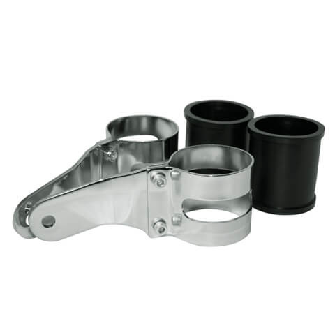 Uni-lamphouder in  chroom, montagegat 10mm,1 paar - Copy