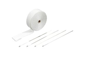 Highway Hawk Hittebescherming Uitlaat Wrap motor glasstof wit 10m