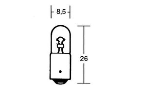 T4W-Glühbirne 12V 4W BA9S