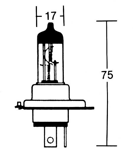 H4-Glühbirne 12V 60/55W P43t