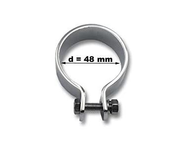 48 mm Uitlaatklem pijpverbinder staal verchroomd