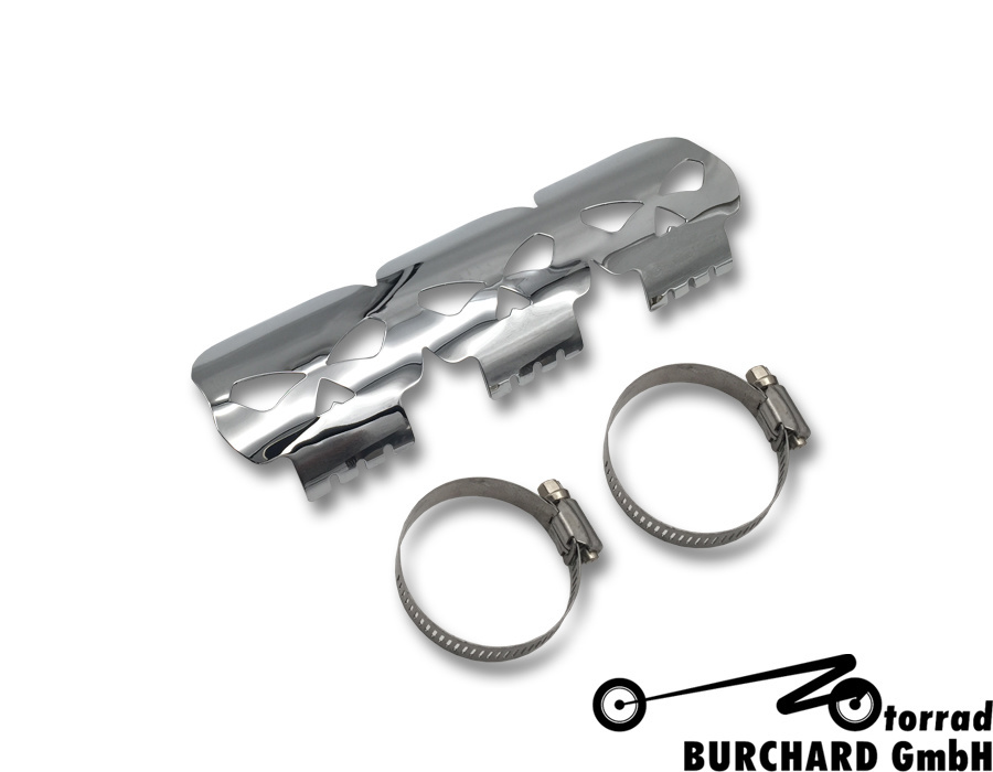 Exhaust protection heat shield "Skull"