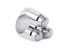 Triple microswitch button housing