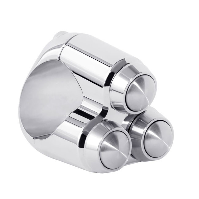 Triple microswitch button housing