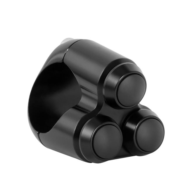 Triple microswitch button housing black