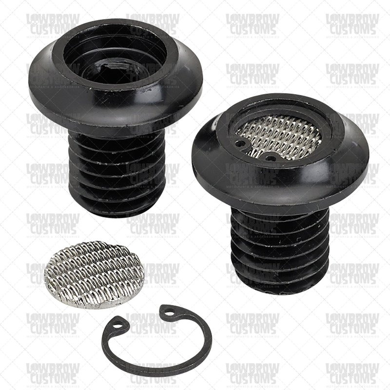 Breather Bolts HarleyDavidson Evo and TwinCam Black of Chrome. Kollies Parts