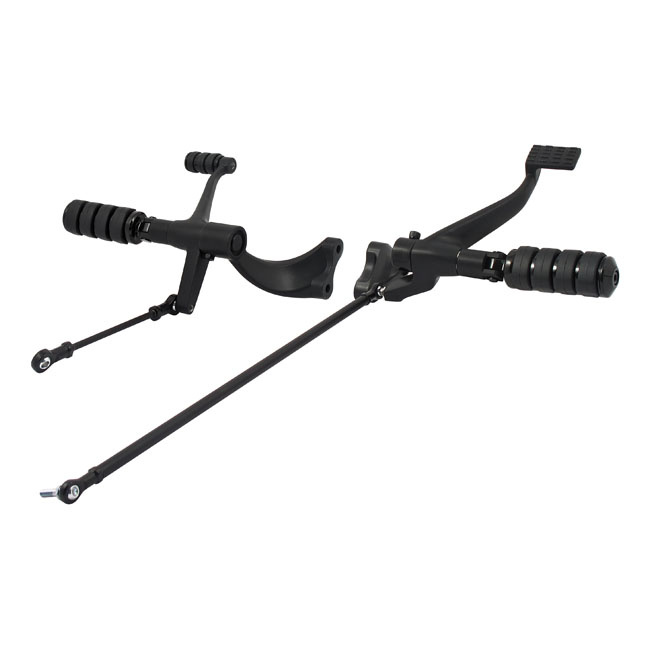 Evo XL forward control kit. ISO pegs. Black Fits: > 04-13 XL with rubber mounted engine (NU)