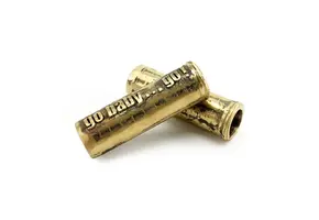 Wannabe Choppers Casted grips "go baby…go" brass 1"