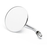Spiegel rond kort  chrome 5"