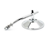 Spiegel rond kort  chrome 5"