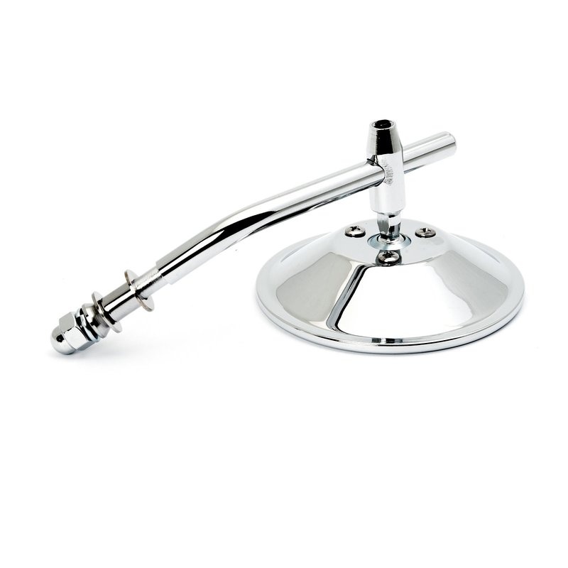 Spiegel rond kort  chrome 5"