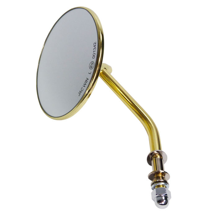 Mirror round short gold 3"