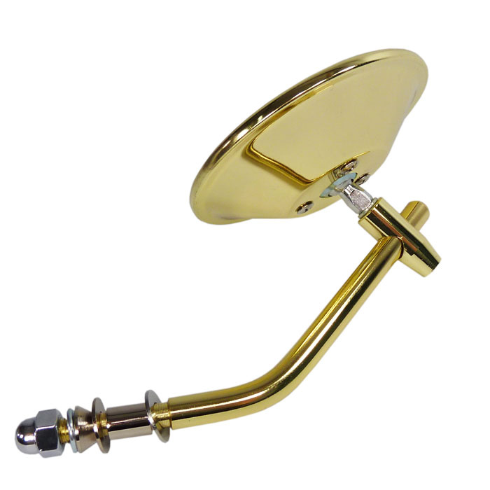 Mirror round short gold 3"