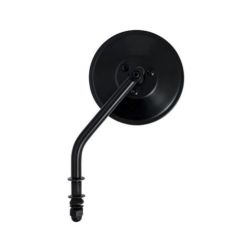 Mirror round long black 3"