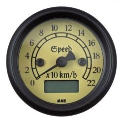 Mini Elektronischer Tacho Classic schwarz MMB 48mm Ultra