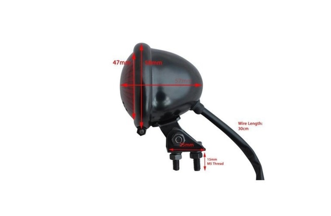 Achterlicht Led Universeel zwart  Cafe Racer Type Bates Style