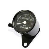 Mini-Tachometer 60 mm, schwarz mit schwarzem Zifferblatt