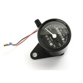 Mini-Tachometer 60 mm, schwarz mit schwarzem Zifferblatt