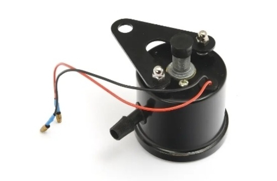 Mini speedometer 60 mm black with black dial