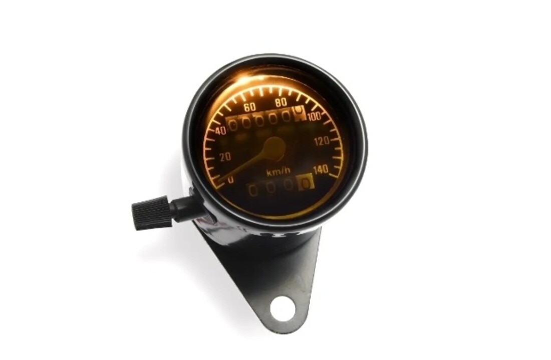 Mini-Tachometer 60 mm, schwarz mit schwarzem Zifferblatt