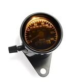 Mini-snelheidsmeter 60 mm zwart met zwarte wijzerplaat