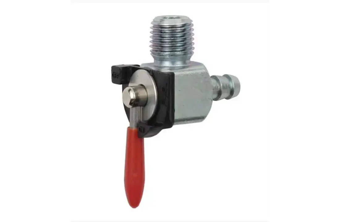 Benzinekraan met rode hendel, 1/4" NPT
