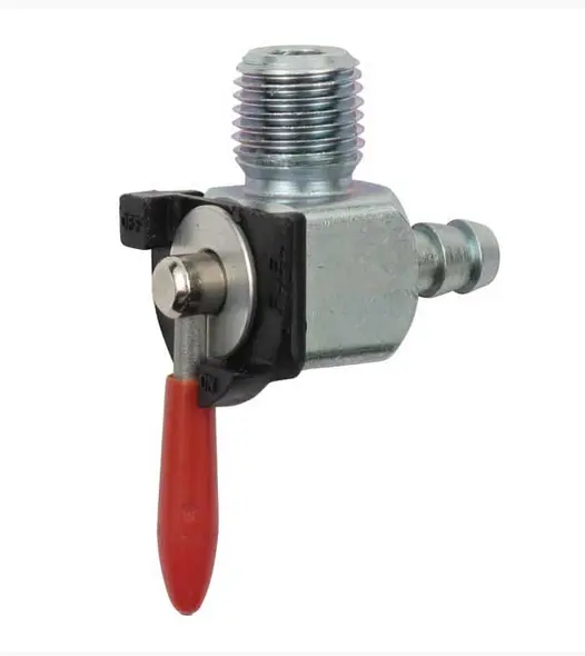 Benzinekraan met rode hendel, 1/4" NPT