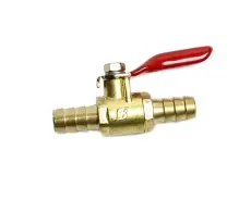 Brass inline petcock 10 mm / 3/8 inch