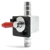 Mini-benzinekraan met rechte uitgang voor 5/16"-brandstofleidingen.