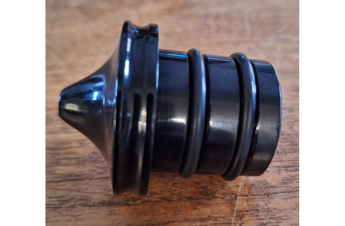Olietank plug van geanodiseerd zwart aluminium