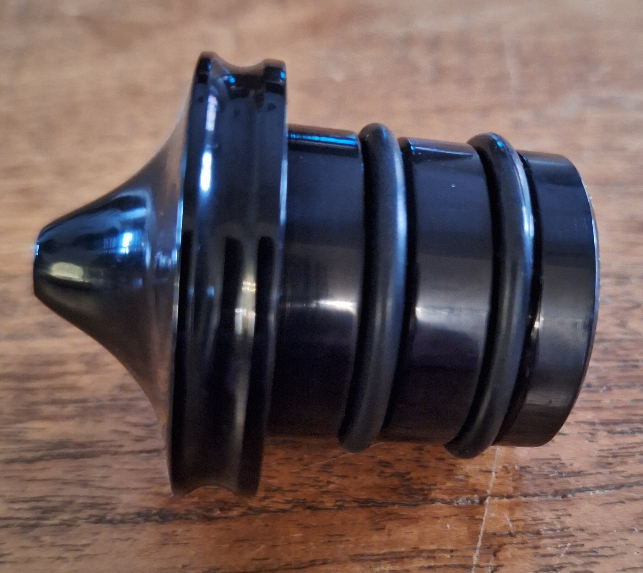 Olietank plug van geanodiseerd zwart aluminium
