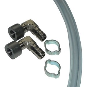Monitoring hose set for petrol or oil - for custom oil tank or fuel tank