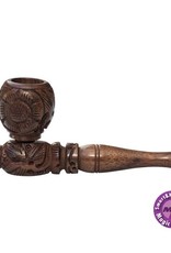 Carved Shotgun Pipe, Screwable 10 cm