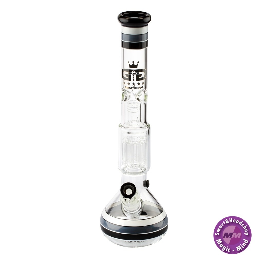 Grace glass Grace Glass | OG Series | Black dream H:46cm - Ø:65mm - SG:29.2mm with 6 shooter chillum