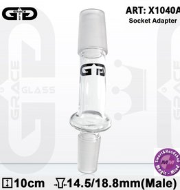 Grace glass Grace Glass | Socket Male Adapter (Curved) - SG:18.8mm (male) to SG:14.5mm (male) Use For Oil Nai