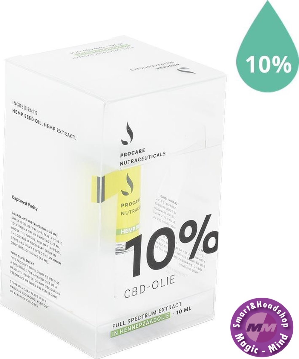 Procare 10% CBD Hennepzaadolie 10 ml