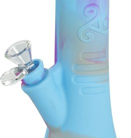 Silicone Bong Silicone Bong 9'' Beaker L.Blue + Purple 22 cm