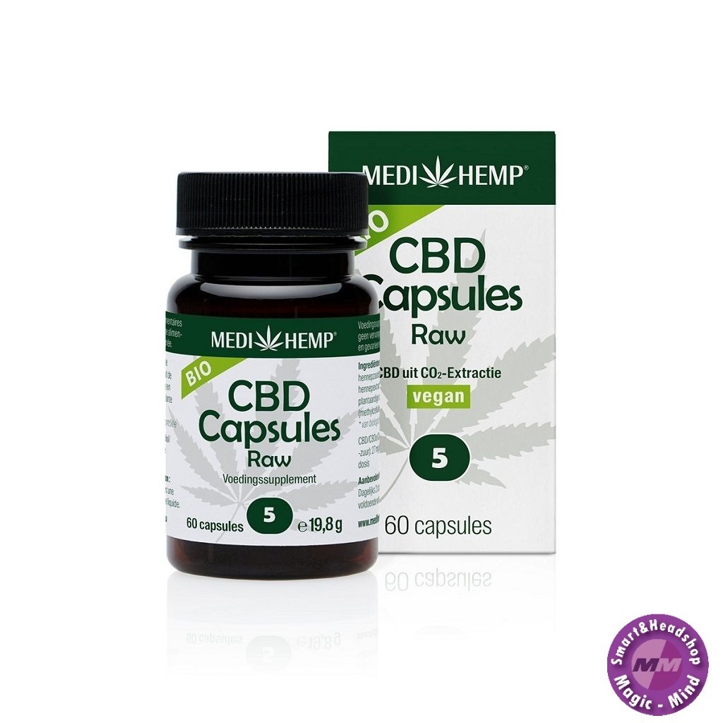 Medihemp CBD Capsules Medihemp Bio (vegan) with 5% CBD