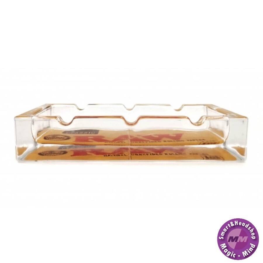 Raw RAW Glass Rectangular Ashtray 16cm