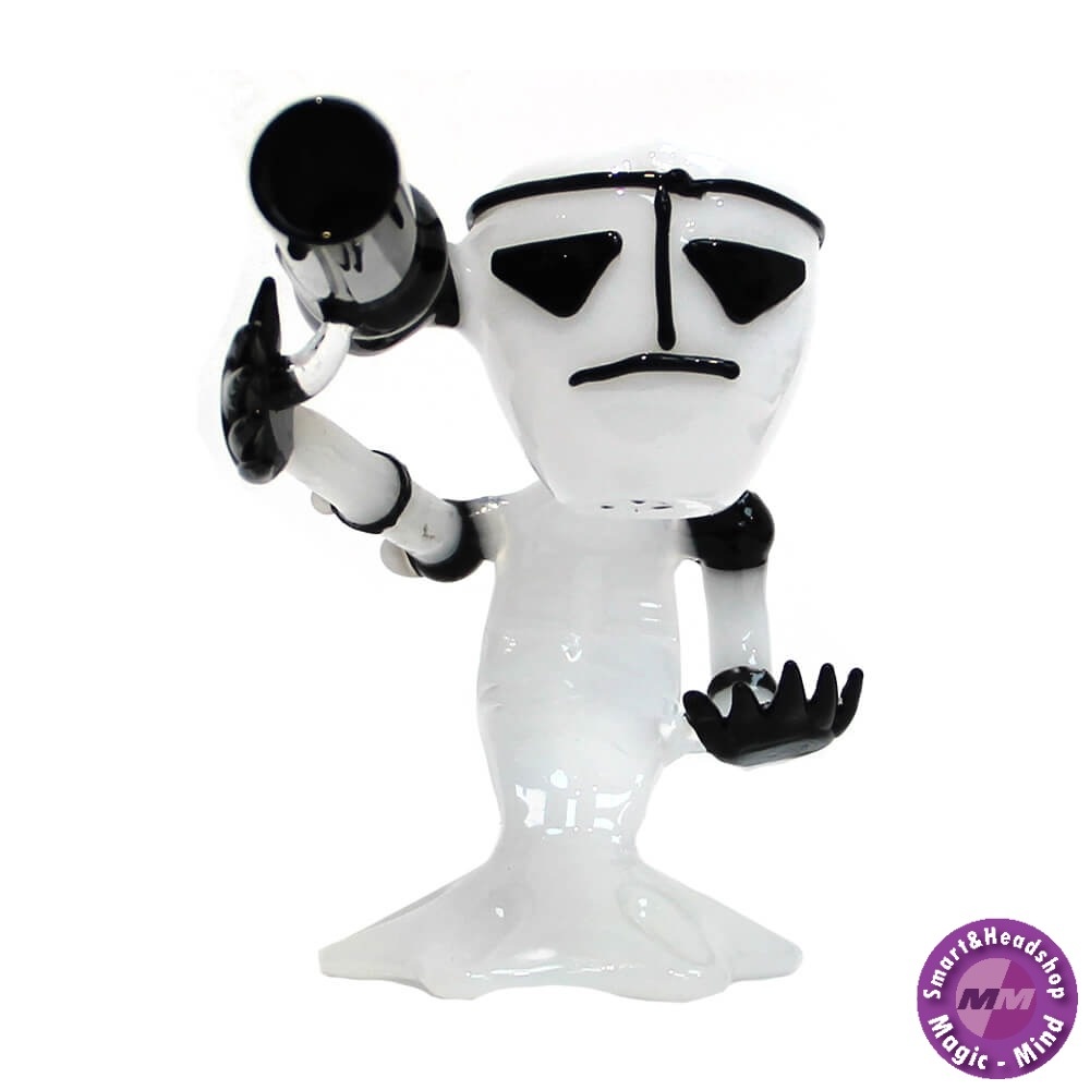 Urban Crew White Bazooka Alien Glass Bong 15cm