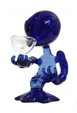 Urban Crew Alien Blue Glass Bong 15cm