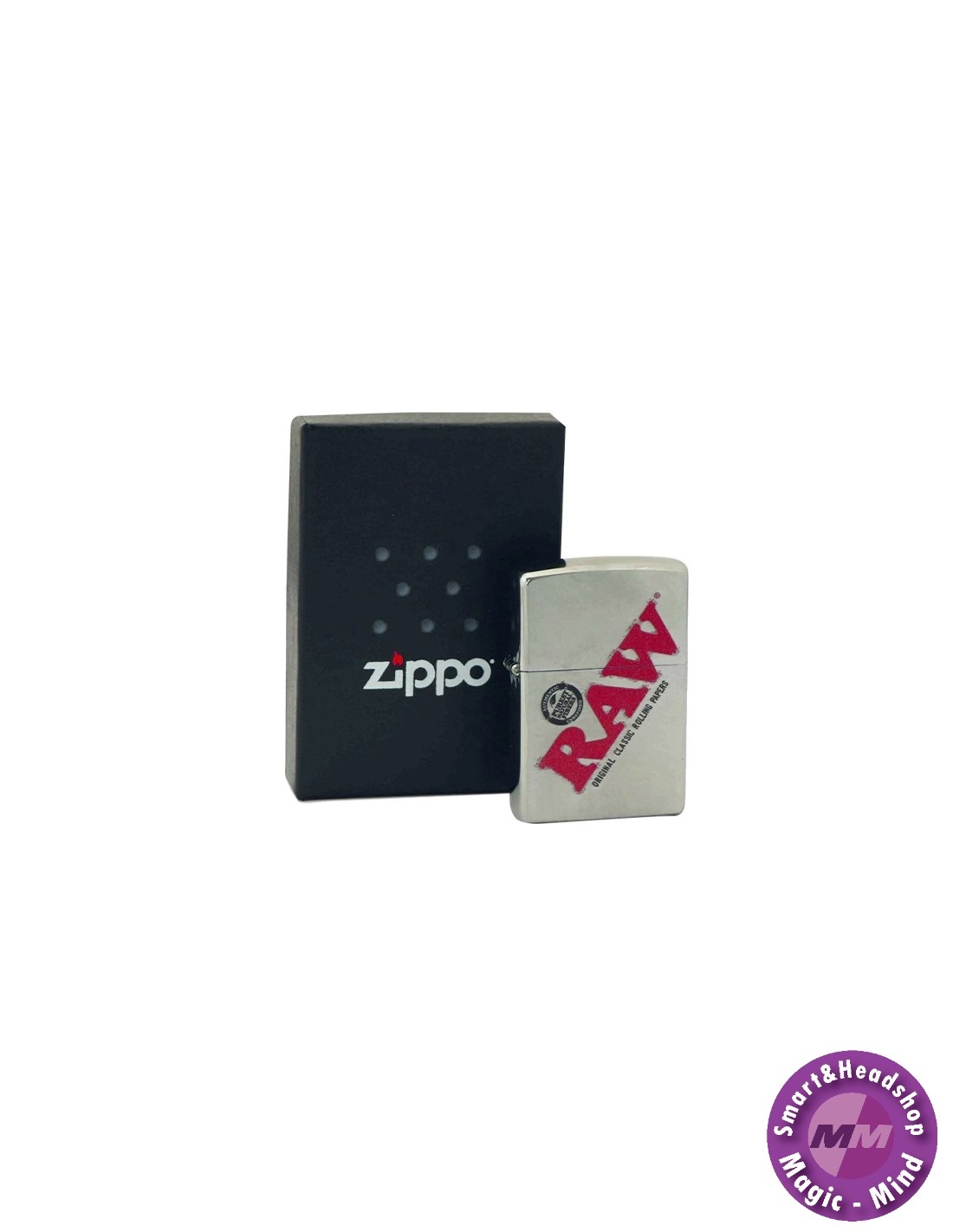 Raw Raw Zippo -Silver