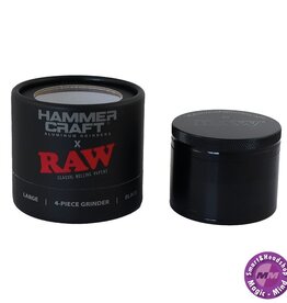 Raw HAMMERCRAFT X RAW Aluminium Grinder 4parts - BLACK LARGE