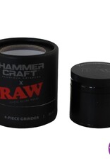 Raw HAMMERCRAFT X RAW Aluminium Grinder 4parts - BLACK LARGE