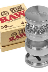 Raw RAW STAINLESS STEEL GRINDER – WITH MAGNET AND SIFTER 50-60mm