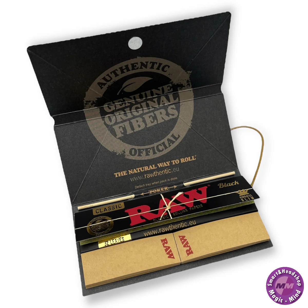 Raw RAW Black Artesano KS Slim + Tips - 15 pcs