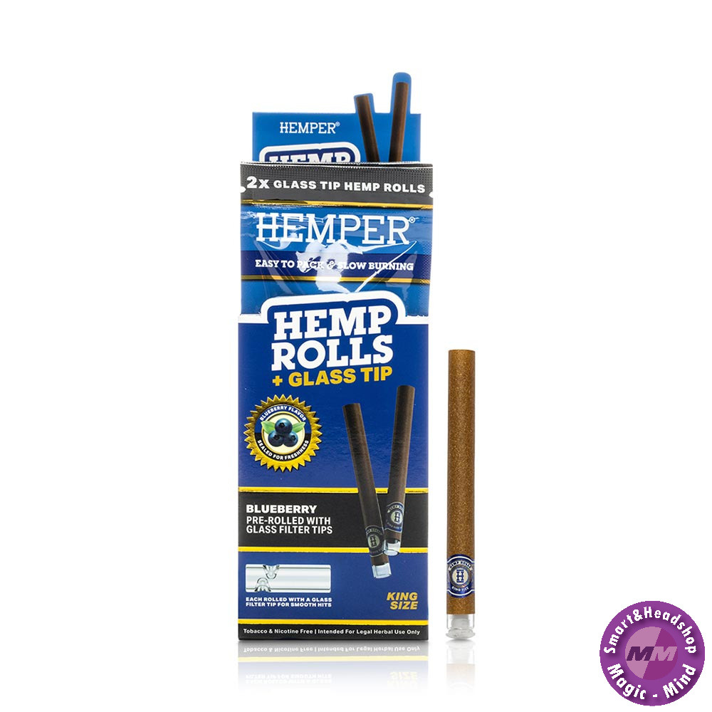 HEMPER HEMPER Blueberry Hemp Rolls KS + Glass Tip
