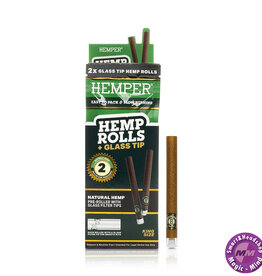 HEMPER HEMPER Natural Hemp Rolls KS + Glass Tip