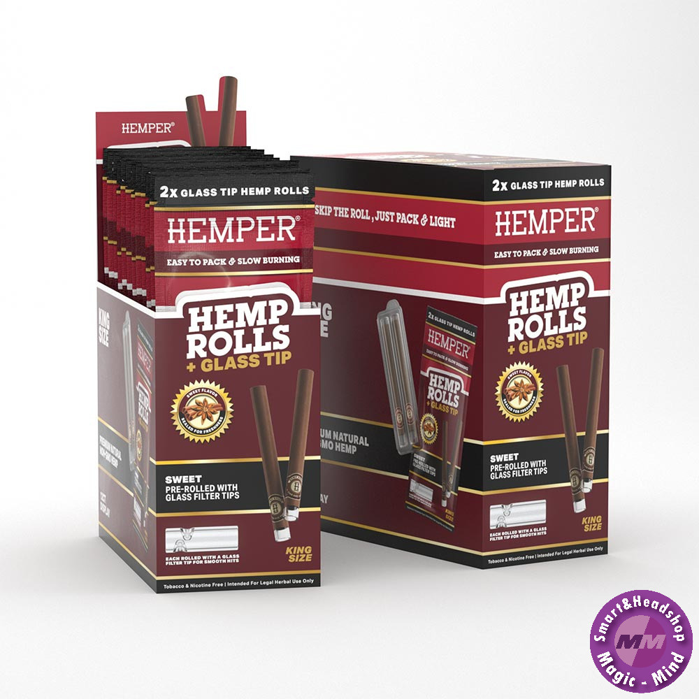 HEMPER HEMPER Sweet Hemp Rolls KS + Glass Tip