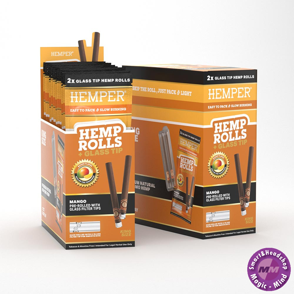 HEMPER HEMPER Mango Hemp Rolls KS + Glass Tip